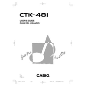 Casio CTK481 Keyboard manual cover