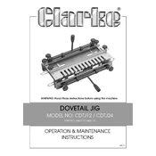 Clarke 6462170 CDTJ12 Dovetail Jig manual cover