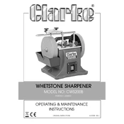 Clarke 6500531 CWS200B Whetstone Sharpener manual cover