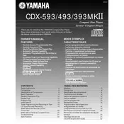 Yamaha CDX-393MKII Disc Player manual cover