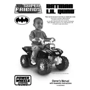 Power Wheels Mattel Batman Lil Quad M5728 Toy manual cover