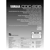 Yamaha CDC-835 Disc Player manual cover