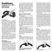 Chef's Choice 465 Sharpener manual cover