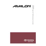 Toyota Avalon 2009 Sedan manual cover