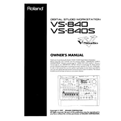 Roland VS-840 manual cover