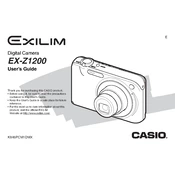 Casio EXZ1200 Camera manual cover