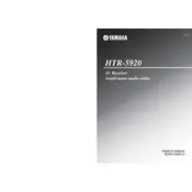 Yamaha HTR-5920 Receiver manual cover