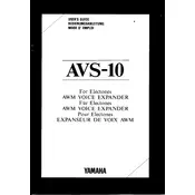 Yamaha AVS-10 Keyboard manual cover