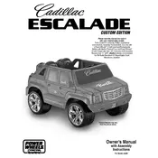 Power Wheels Mattel Pink Cadillac Escalade J5246 Toy manual cover