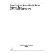 Xerox DocuPrint 96 NPS Printer manual cover