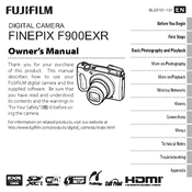 Fujifilm FinePix F900EXR Camera manual cover