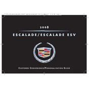 Cadillac Escalade ESV 2008 manual cover