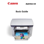 Canon MultiPASS F20 manual cover