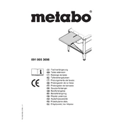 Metabo 091 005 3698 Table Extension manual cover