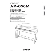 Casio Celviano AP650 Keyboard manual cover