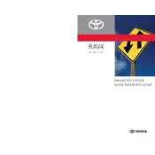 Toyota RAV4 Navigation System 2011 SUV manual cover