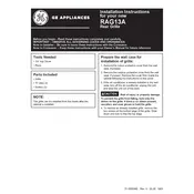 GE RAG13A Grille manual cover