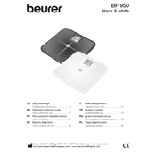 Beurer BF 950 Black Scale manual cover