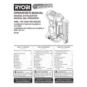 Ryobi P318 Nailer manual cover