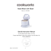 Cookworks 6997973 HM729WB Mixer manual cover