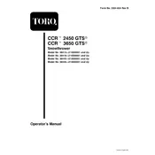 Toro CCR 2450 38413 Snow Thrower manual cover