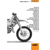 KTM EXC 125 EU 2015 Motorcycle manual cover