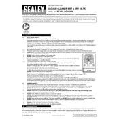 Sealey PC102 Vacuum manual cover