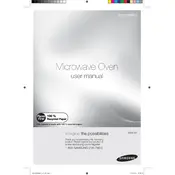 Samsung ME21F606MJT Microwave manual cover