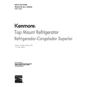 Kenmore 61209 111.6121 Refrigerator manual cover