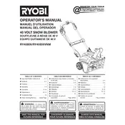 Ryobi RY40806 Snowblower manual cover