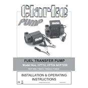 Clarke 7610020 CFT24 Fuel Transfer Pump manual cover