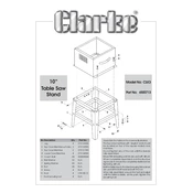 Clarke 6500713 CLK3 10 Inch Table Saw Tand manual cover