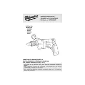 Milwaukee 0233-20 Drill manual cover