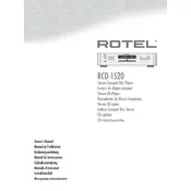 Rotel RCD-1520 CD Player manual cover