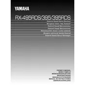 Yamaha RX-395 Receiver manual cover