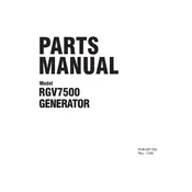 Subaru RGV7500 Generator manual cover