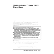 Casio Mobile Calendar Ver.2.0 Software manual cover