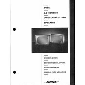 Bose 2.2 Series II Speaker System manual cover