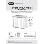 Keter Store-It-Out Prime-Pistons Shed manual cover