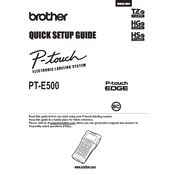 Brother P-touch PT-E500 manual cover