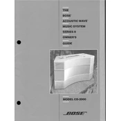 Bose Acoustic Wave Music System CD-2000 manual cover