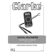 Clarke 4501140 CDM10C Digital Multimeter manual cover