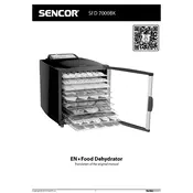 Sencor SFD 7000BK Food Dehydrator manual cover