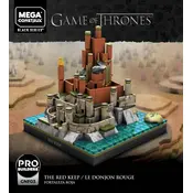 Mega Construx Mattel Game of Thrones The Red Keep GNF03 Construction Set manual cover