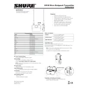 Shure UR1M Transmitter manual cover