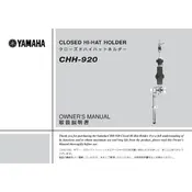 Yamaha CHH-920 Holder manual cover