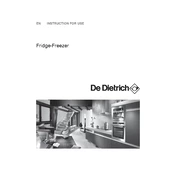 De Dietrich DRS1022J Refrigerator manual cover