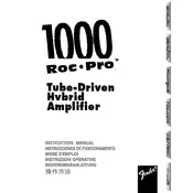 Fender Roc Pro 1000 Combo 22-6808-000 120V 60Hz USA Amplifier manual cover