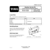 Toro 350 Series 104-2445 Gearbox Kit manual cover