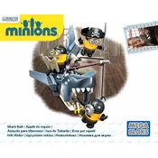 Mega Bloks Mattel Minion Movie Shark Bait CNF54 Construction Set manual cover